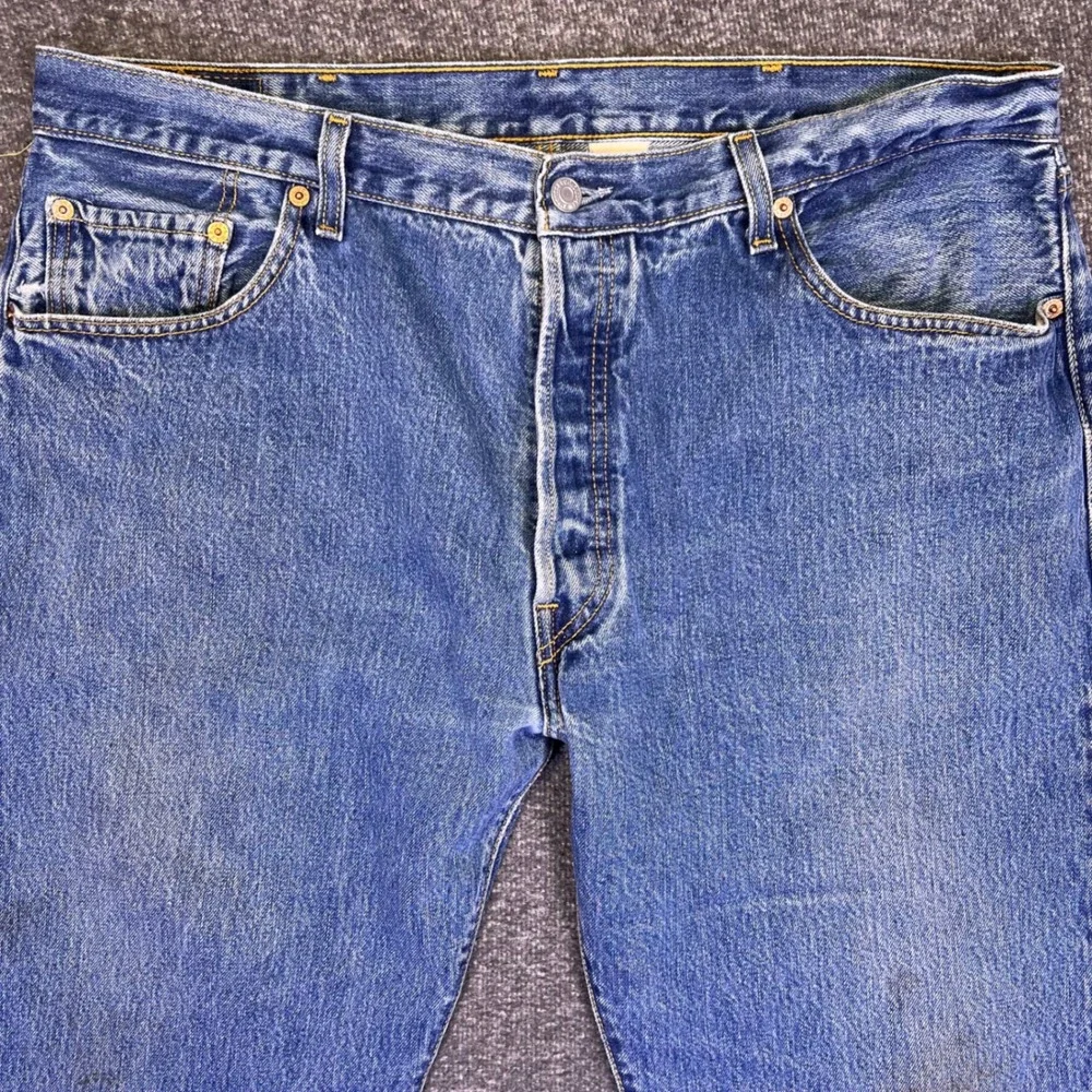 VTG 00s Levis 501-0115 Jeans Mens‎ 38x30 Blue Straight Classic Casual Button Fly